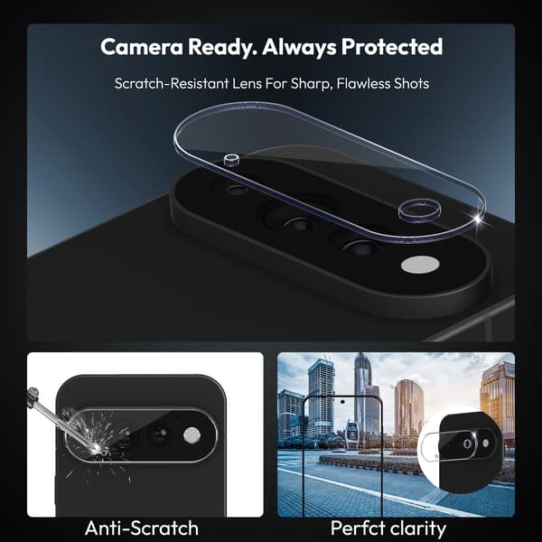 2-Pack Google Pixel 11 Pro Skärmskydd & 2-Pack linsskydd - Härdat Glas 9H - Super kvalitet 3D