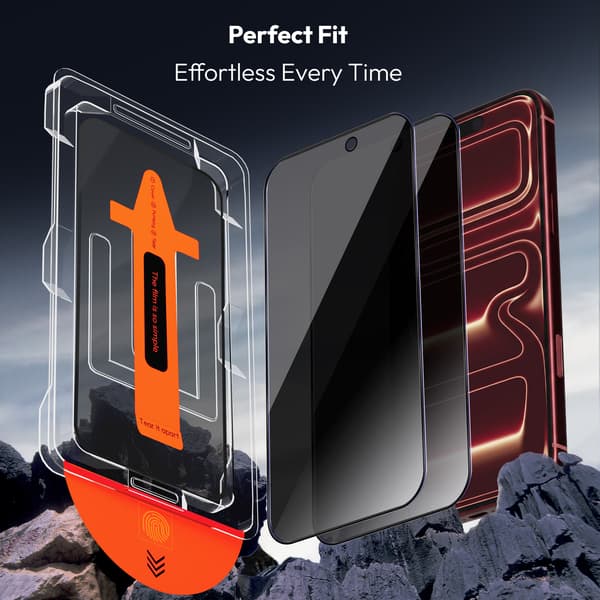 2-Pack iPhone 18 Pro Privacy Skärmskydd - Härdat Glas | [Automatisk Installation] - Bubbelfritt