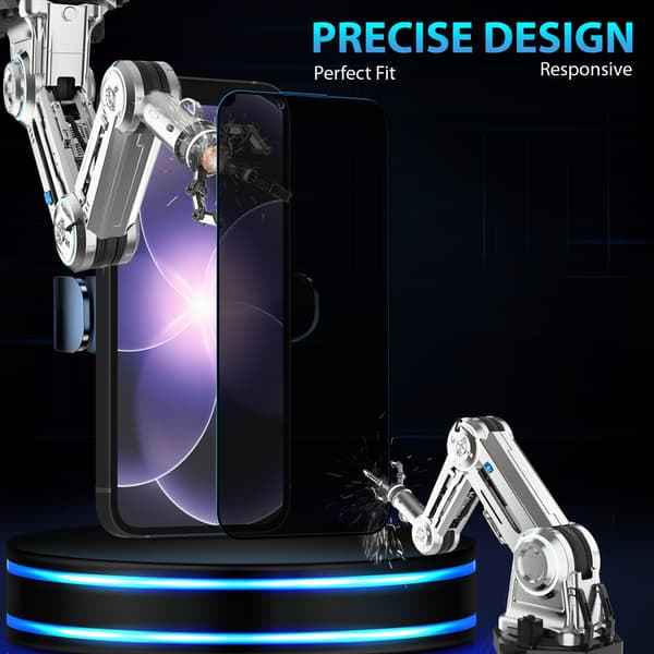 2-Pack Iphone 17e Privacy Skärmskydd - Härdat Glas 9H - Super kvalitet 3D