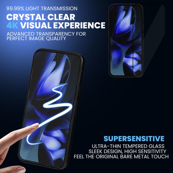 1-Pack Google Pixel 10A Skärmskydd - Härdat Glas 9H - Super kvalitet 3D