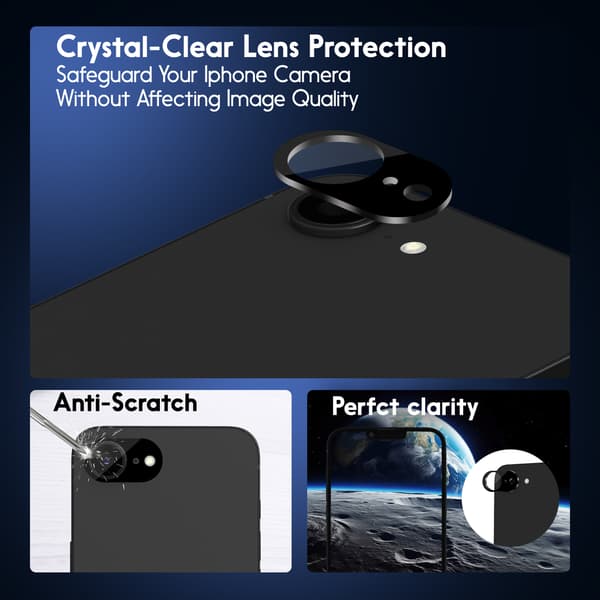 2-Pack Iphone 17e Privacy Skärmskydd & 2-Pack linsskydd - Härdat Glas 9H - Super kvalitet 3D