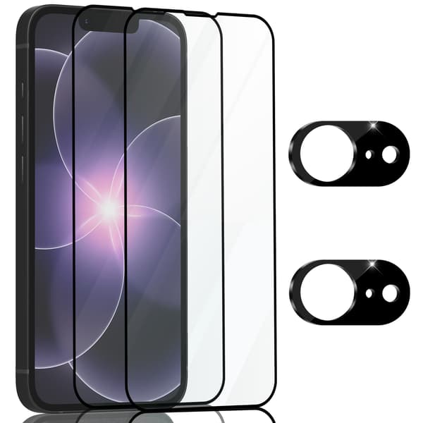 2-Pack Iphone 17e Skärmskydd & 2-Pack linsskydd - Härdat Glas 9H - Super kvalitet 3D