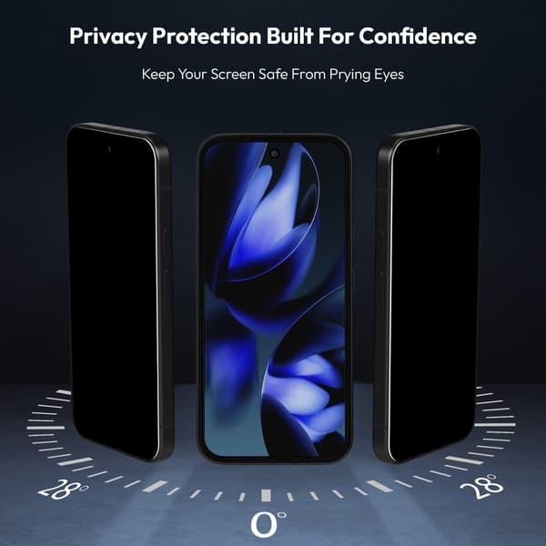 2-Pack Google Pixel 10A Privacy Skärmskydd - Härdat Glas 9H - Super kvalitet 3D