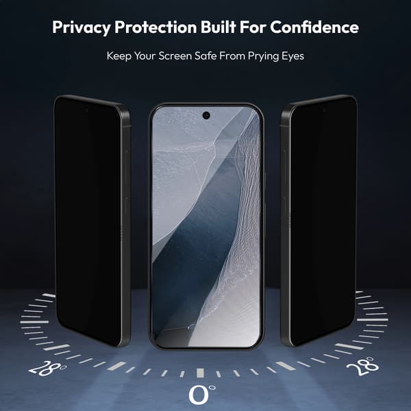 1-Pack Google Pixel 11 Pro Privacy Skärmskydd - Härdat Glas 9H - Super kvalitet 3D