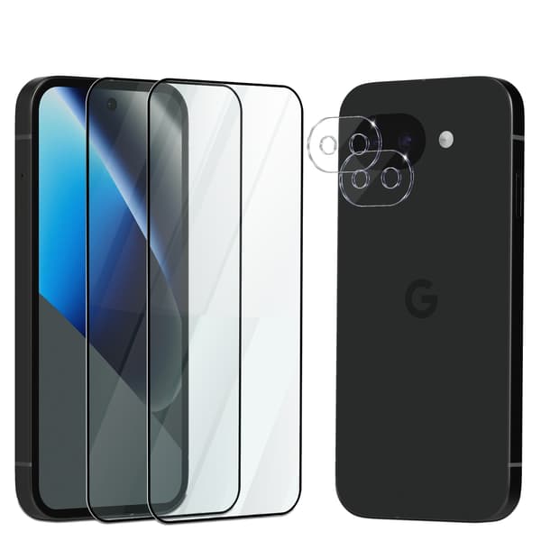 2-Pack Google Pixel 10a Näytönsuoja & 2-Pack linssinsuoja - Karkaistu Lasi 9H - Super laatu 3D