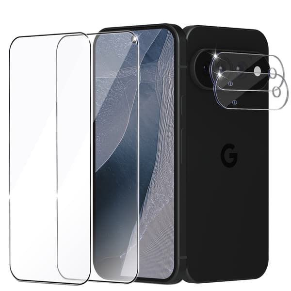 2-Pack Google Pixel 11 Pro Skärmskydd & 2-Pack linsskydd - Härdat Glas 9H - Super kvalitet 3D