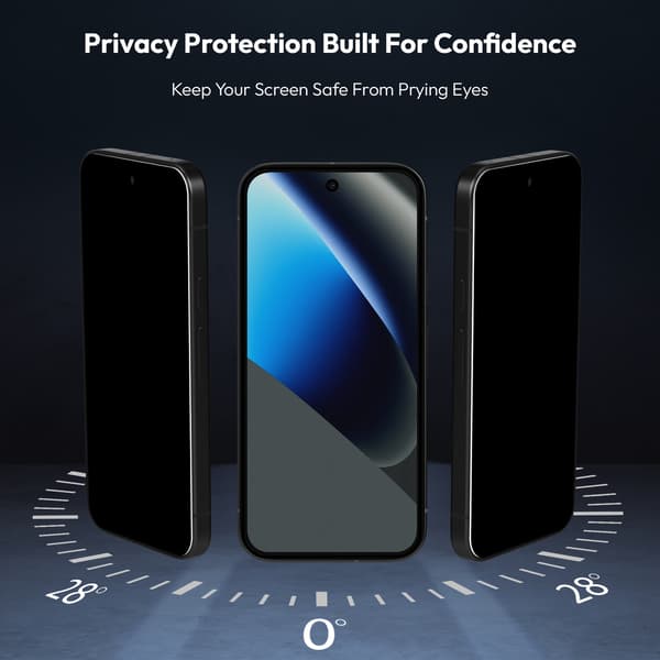 2-Pack Google Pixel 10a Privacy Skärmskydd & 1-Pack linsskydd - Härdat Glas 9H - Super kvalitet 3D