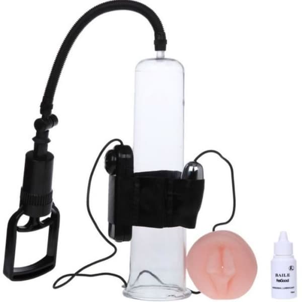 Erektionpump - BAILE - Svart - Justerbar vibration