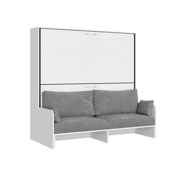 Fällbar säng - ITAMOBY - KANDO SOFFA - 2 bäddar 85 - Inbyggd soffa - Vit ask