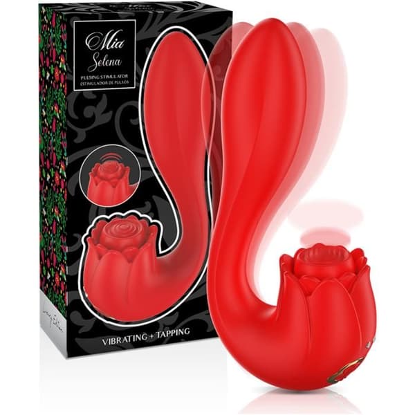 MIA - SELENA STIMULATOR VIBRERANDE + TAPPING RÖD -
