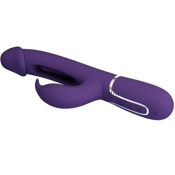 PRETTY LOVE - DEJON RABBIT 3 I 1 MULTIFUNKTIONER AQUA GREEN VIBRATOR -