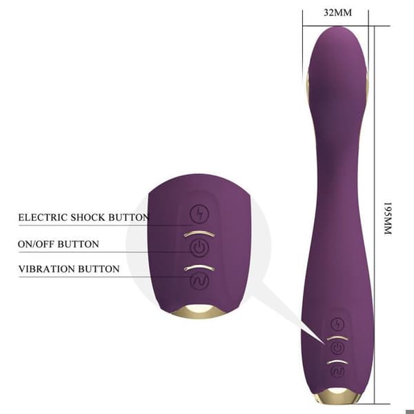 PRETTY LOVE - HECTOR ELECTROSHOCK VIBRATOR BY APP CONTROL LILA -