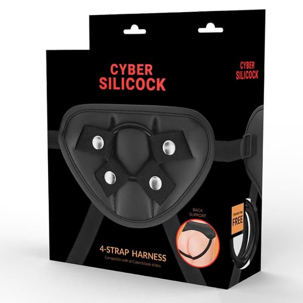 CYBER SILICOCK STRAP ON HARNESS MED 3 RINGAR GRATIS