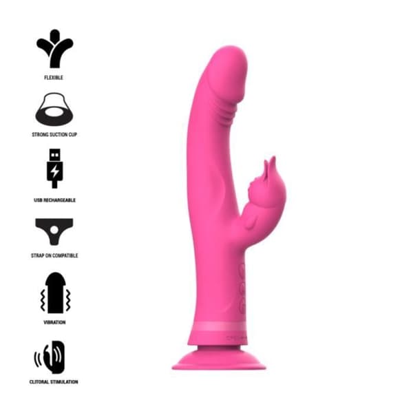 INTENSE - JULIO RABBIT VIBRATOR SILIKON ROSA -
