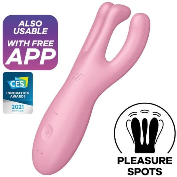 SATISFYER THRESOME 4 VIBRATOR ROSA