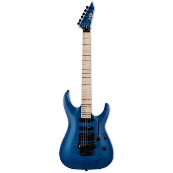 LTD MH-203QM Se Genom Blå Gitarr Metall / Modern
