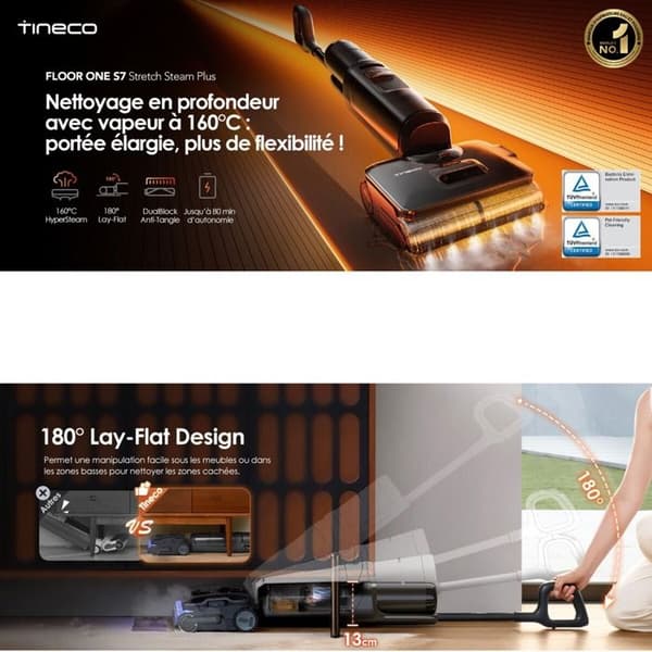 Tineco Floor One S7 Stretch ångplus