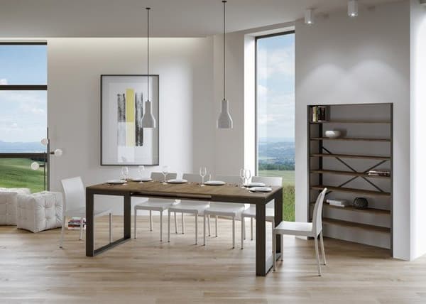 Uttökningsbart bord - ITAMOBY - Tecno Evolution - Valnöt - 90/180→284 cm - 12 platser