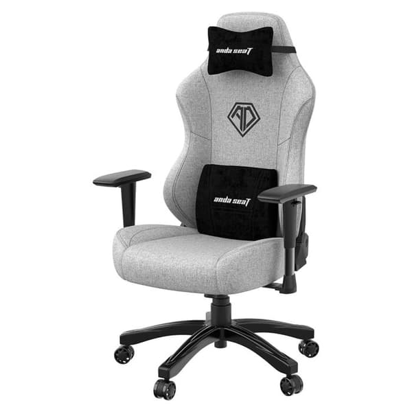 Spelstol - ANDASEAT - Phantom 3 - Läder PVC - Grå - 4D-armstöd