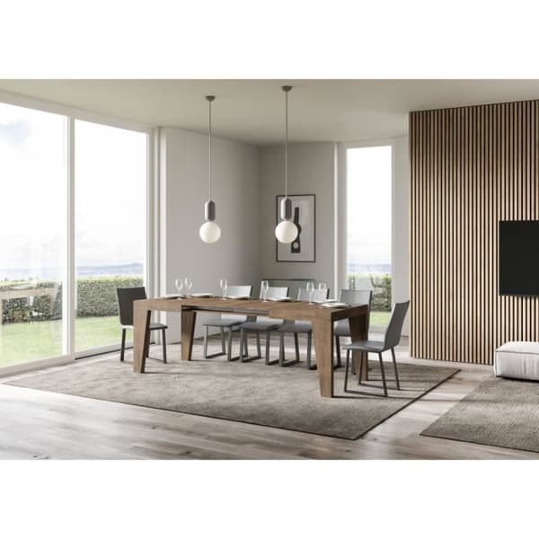 Utbyggbart bord - Naxy - 90x140/244 cm - Valnöt - Vit - Barn