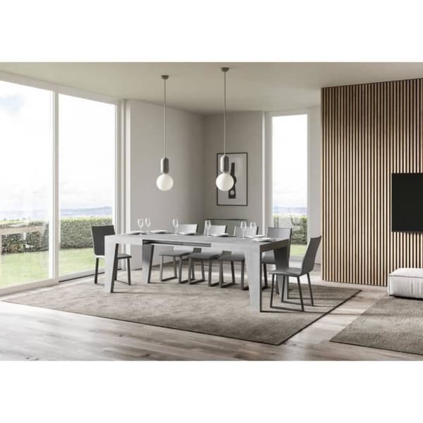 Uttökningsbart bord - Naxy - 90x140/244 cm - Cement