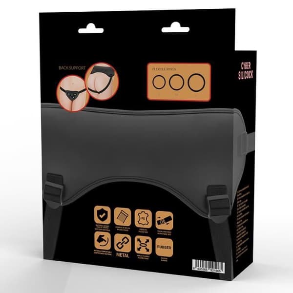 CYBER SILICOCK STRAP ON HARNESS MED 3 RINGAR GRATIS