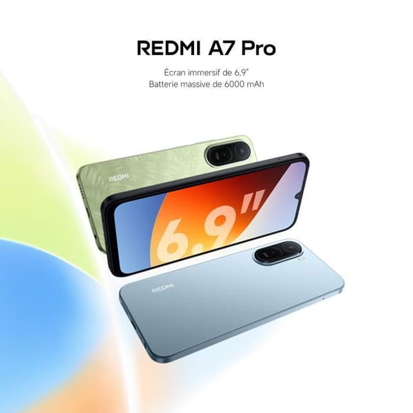 REDMI A7 Pro, Smartphone 4 GO + 64 GO, Blå, Immersiv 6.9" skärm, 6000mAh (typ) batteri, Octa-core processor