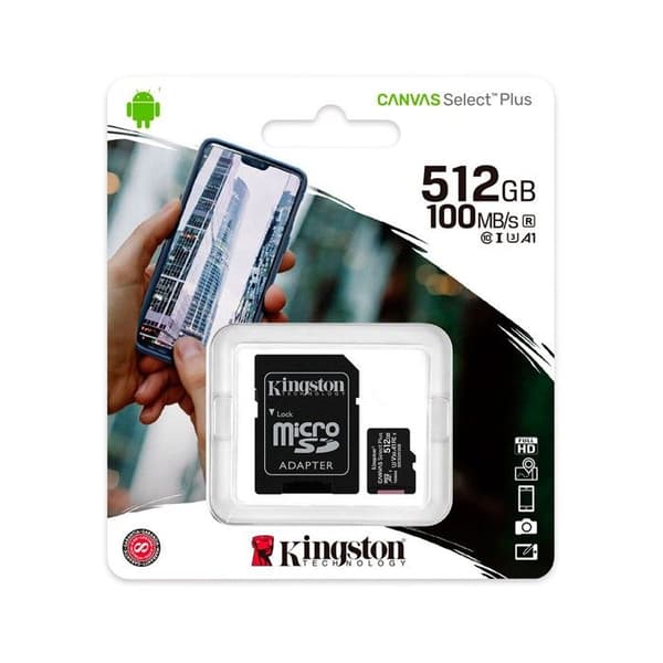 Kingston Canvas Select Plus Flash-minneskort - 512 GB - A1 / Video Class V30