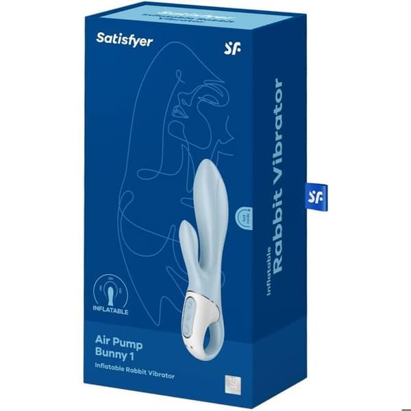 SATISFYER VIBRATOR - SATISFYER - LUFTPUMP KANIN 1 VIBRATOR BLA