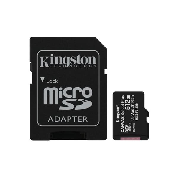 Kingston Canvas Select Plus Flash-minneskort - 512 GB - A1 / Video Class V30