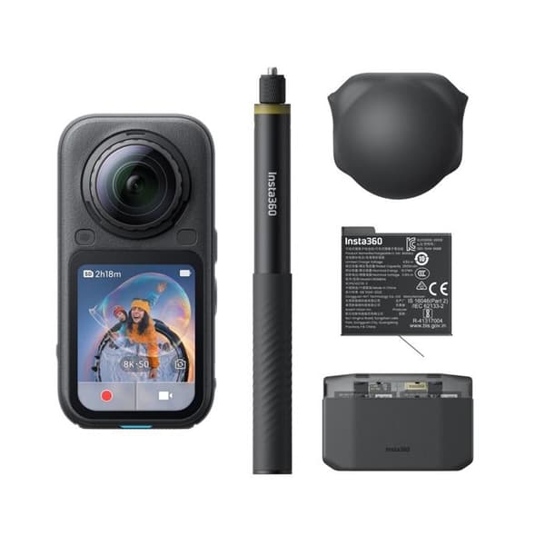 Kamera sport Insta360 X6 Essentials Bundle Midnatt Svart