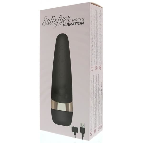 Klitoralstimulator - Satisfyer - Pro 3 Vibration - Silikon - 11 vågprogram - Vattentät