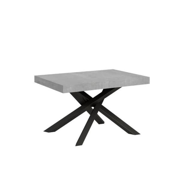 Utdragbart bord Utdragbart 90x140/244 cm Volantis Ciment ram Antracit