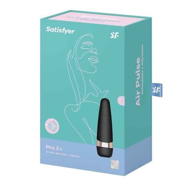 Klitoralstimulator - Satisfyer - Pro 3 Vibration - Silikon - 11 vågprogram - Vattentät