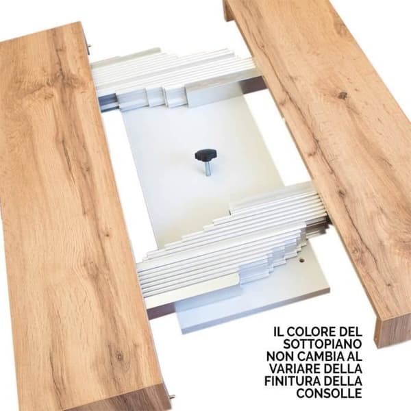 Väggkonsol Utsträckbar 90x40/196 cm Flame Small Evolution Valnöt ram Antracit