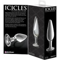 Analplugg - Istappar - Nr 26 - Pyrex glas - 3,8 cm diameter - Transparent