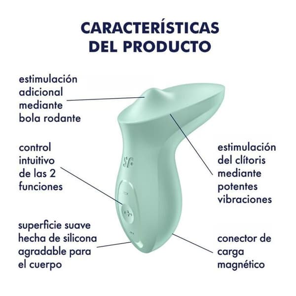 SATISFYER VIBRATOR - SATISFYER - VIBRATOR FÖR KLITORIS MENTHOL