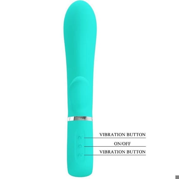 PRETTY LOVE - G-SPOT THOMAS AQUA GREEN MULTIFUNCTION VIBRATOR -