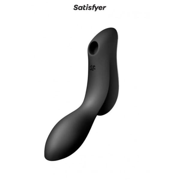 Dubbelstimulator - Satisfyer - Curvy Trinity 2 - Svart - Vibrerande - Luftpuls