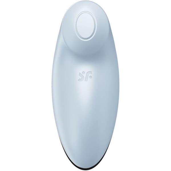 Vibrator - SATISFYER - TAP & CLIMAX 2 - Mjuk silikon - 11 vibrationsprogram - Blå