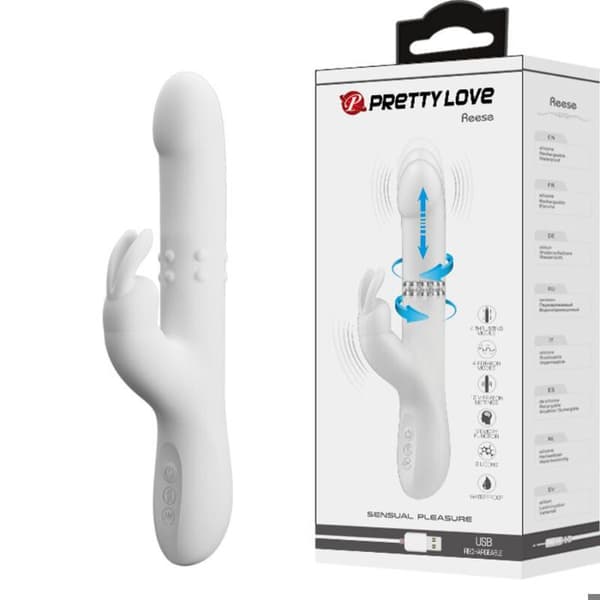 PRETTY LOVE - REESE VIBRATOR MED SILVER ROTATION -