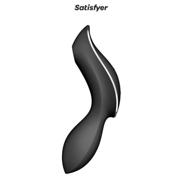 Dubbelstimulator - Satisfyer - Curvy Trinity 2 - Svart - Vibrerande - Luftpuls
