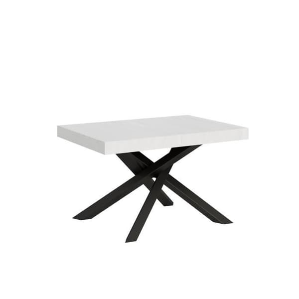 Uttökningsbart bord - Volantis - 90x120/224 cm - Vit Ask - Antracit