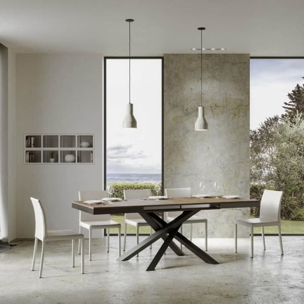 Utökningsbart bord i valnöt VOLANTIS EVOLUTION 90x120 - Vit - 224 cm
