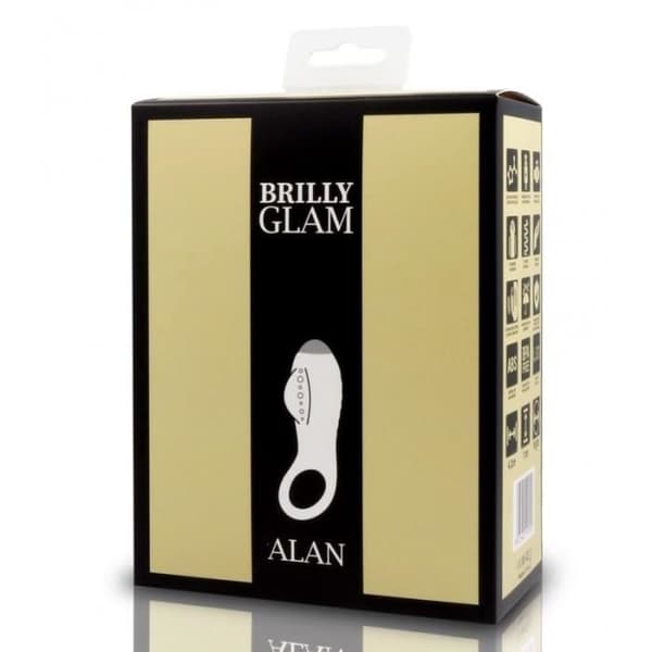 Vibrerande ring - Brilly Glam - Alan - Lyxig svart - Vibration - Ergonomisk