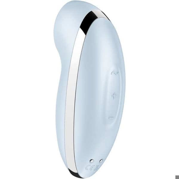 Vibrator - SATISFYER - TAP & CLIMAX 2 - Mjuk silikon - 11 vibrationsprogram - Blå
