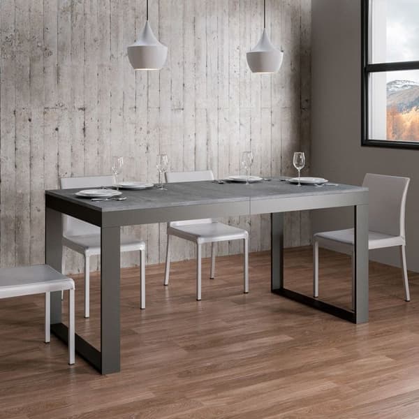Uttökningsbart bord - ITAMOBY - Tecno Evolution - 160→264 cm - 12 platser - Antracitram