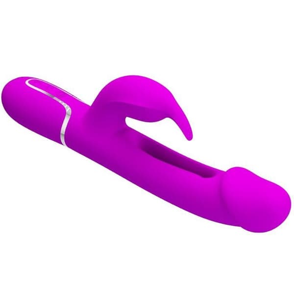 PRETTY LOVE - DEJON RABBIT 3 I 1 MULTIFUNKTIONER AQUA GREEN VIBRATOR -