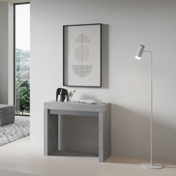 Konsol utbyggbar - Roxell - Vit cement - Design och mångsidighet