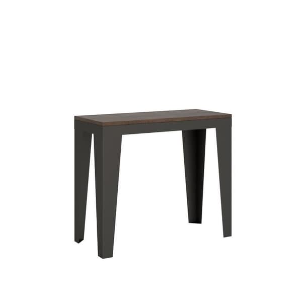 Väggkonsol Utsträckbar 90x40/196 cm Flame Small Evolution Valnöt ram Antracit